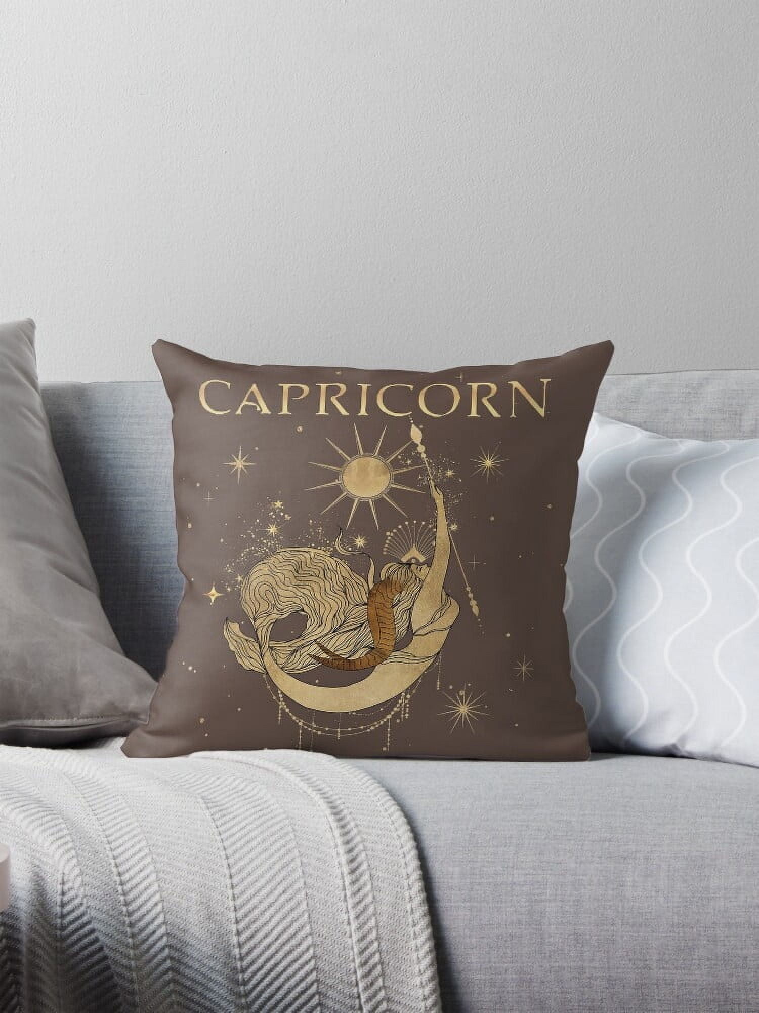 Capricorn zodiac woman Throw Pillow Covers Cases Cushion Cover Case