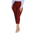 thumbnail image 1 of Capris For Women Sevevn Women's Solid Color Fashionable Casual Slim Fitting Pocket Waist Cropped Pants, 1 of 6