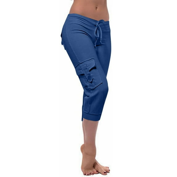 Capris Pants for Women Workout Jogger Leggings Plus Size Elastic Waist Sweatpants Comfy Pajamas Pjs Corp Lounge Pant