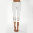 thumbnail image 1 of Capris For Women Clearance Super Stretch Stretchy Capri Jeans High Waisted Pull On Denim Pants Pull On Stretch Straight Leg Curvy Casual White Xxxl, 1 of 5