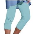 thumbnail image 1 of Capris Yoga Pants for Women High Waisted Capris Casual Elastic Leggings Workout Running Pants, 1 of 5