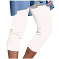 thumbnail image 1 of Capris Yoga Pants for Women High Waisted Capris Casual Elastic Leggings Workout Running Pants, 1 of 5