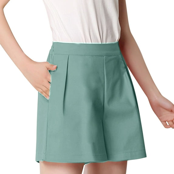 Capris for Women Clearance White Bike Shorts Women Solid Color High Waisted Straight Leg Capris Pocket Sports Shorts Shorts Shorts