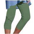 thumbnail image 1 of Capris for Women,Pants for Women, Sports Capris Solid Color Comfortable Casual Beach Pants Yoga Capris,Womens Capri Pants, 1 of 5