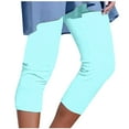 thumbnail image 1 of Capris for Women,Pants for Women, Sports Capris Solid Color Comfortable Casual Beach Pants Yoga Capris,Womens Capri Pants, 1 of 5