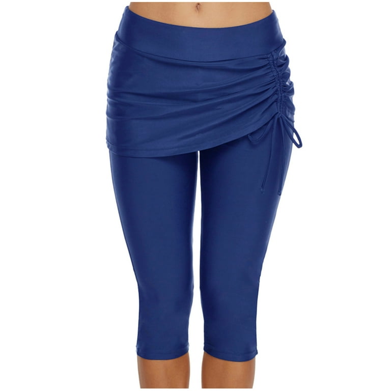 Plus size swim capris with skirt discount