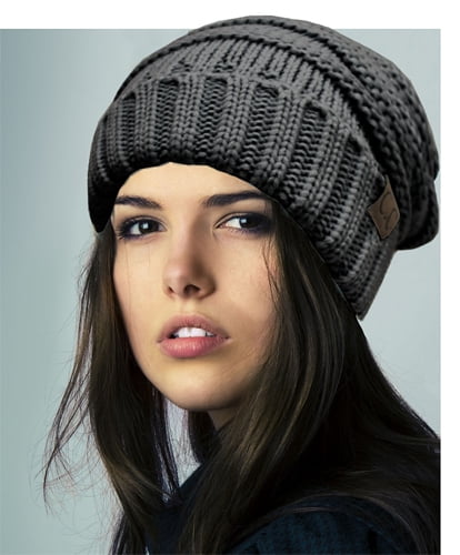 Caps & Hats - Oversized Slouchy Hat – Dark Gray - Walmart.com