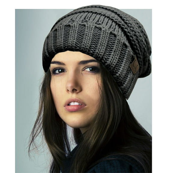Caps & Hats - Oversized Slouchy Hat – Dark Gray
