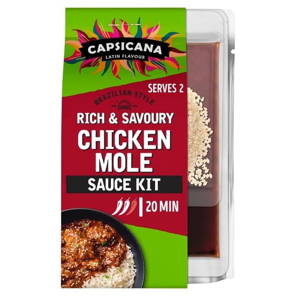Capsicana Mexican Chicken Mole Cooking Sauce Kit 273g, Imported from Britain