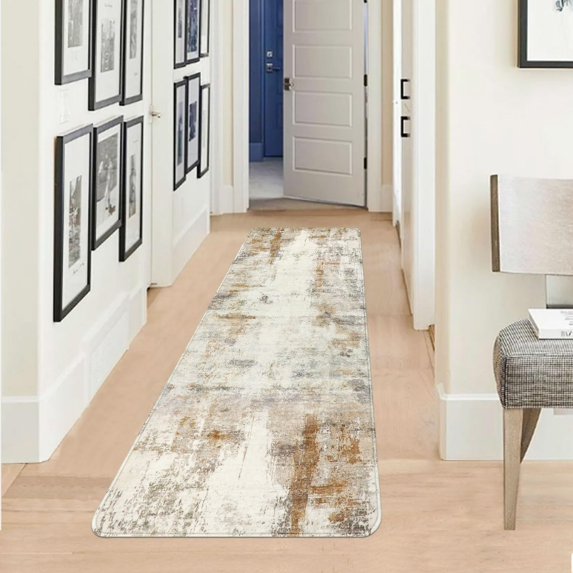 Capslpad 2x6 Rug Non Slip Hallway Runner Rugs Modern Abstract Entryway Rug Low Pile Carpet Washable Runners for Hallway Front Door Entryway