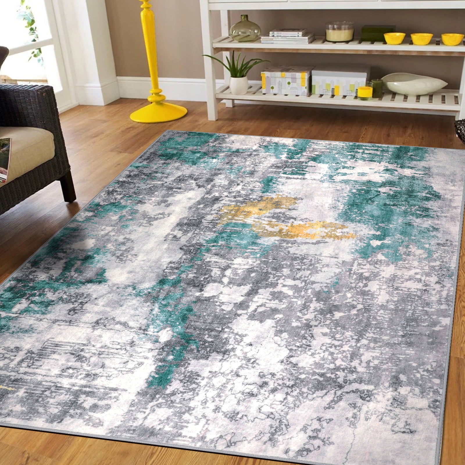 Capslpad 4'x6' Area Rugs for Living Room Modern Abstract Area Rugs