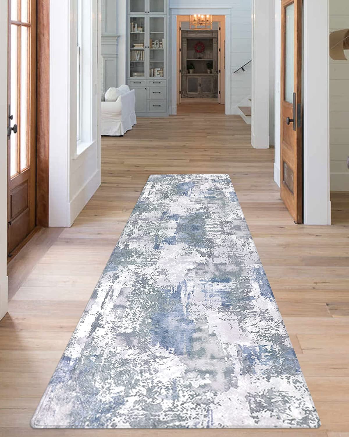 Capslpad 2'x8' Abstract Runner Rug for High Traffic Entrance, Non-Skid ...