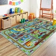 thumbnail image 1 of Capslpad Kids Rug for Playroom 3'3" x 5'2" Learning Kids Play Area Rug Large Traffic Road Cars Rug Play Mat for Kid Toy Nursery Rug Kids Car Carpet for Living Room Home Decor, Sky Blue C95, 1 of 3