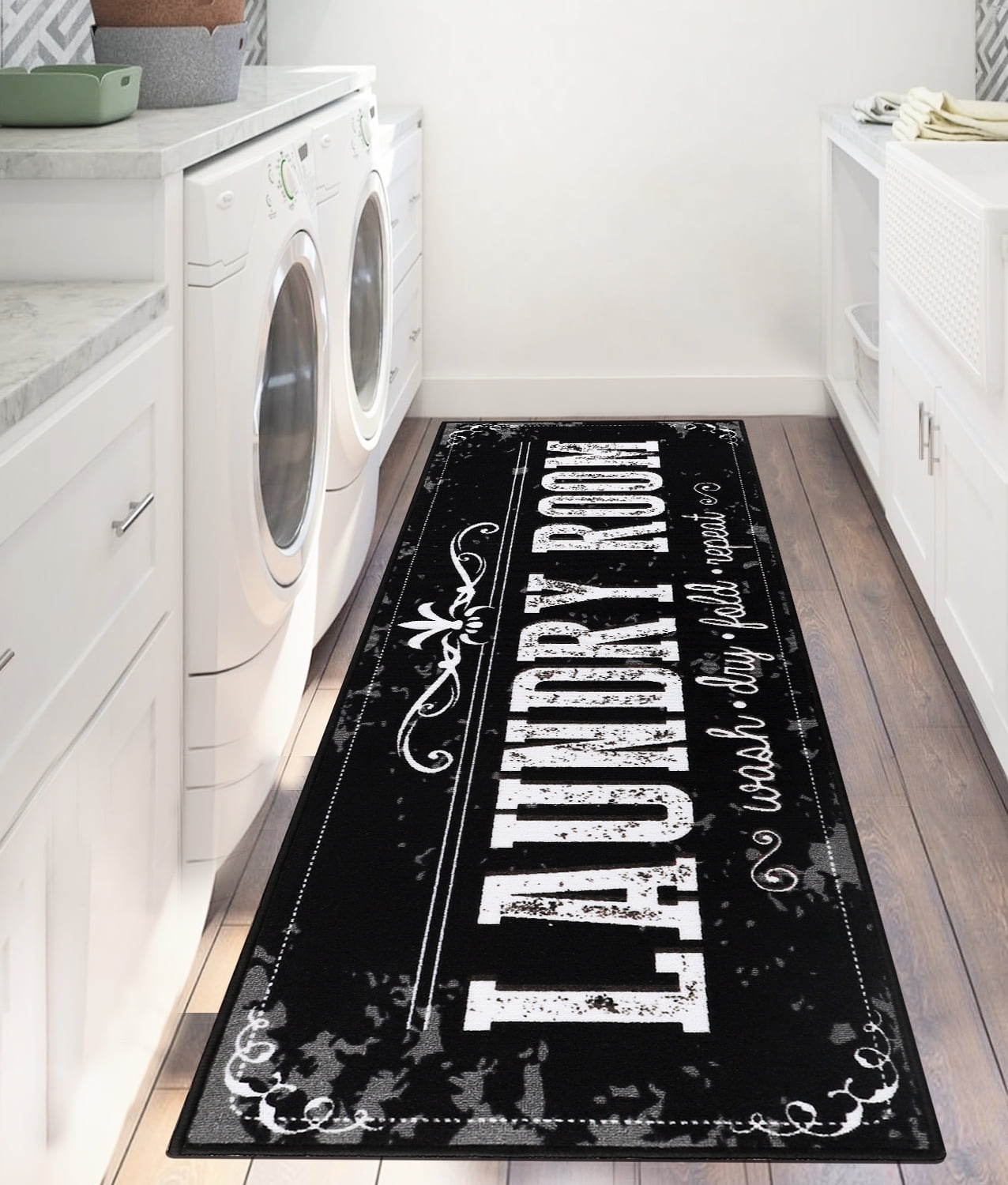 Capslpad Runner 20"X59" Farmhouse Laundry Room Rug Washable Laundry