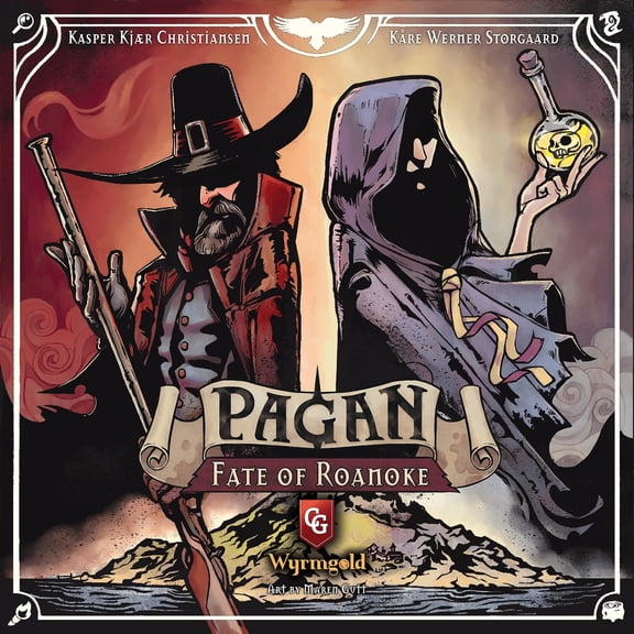 Capstone Games Pagan: Fate of Roanoke - Dueling Witch & Hunter Asymmetrical Deduction Card Game Filled with Intrigue & Mystery, 2 Players, 60 Mins