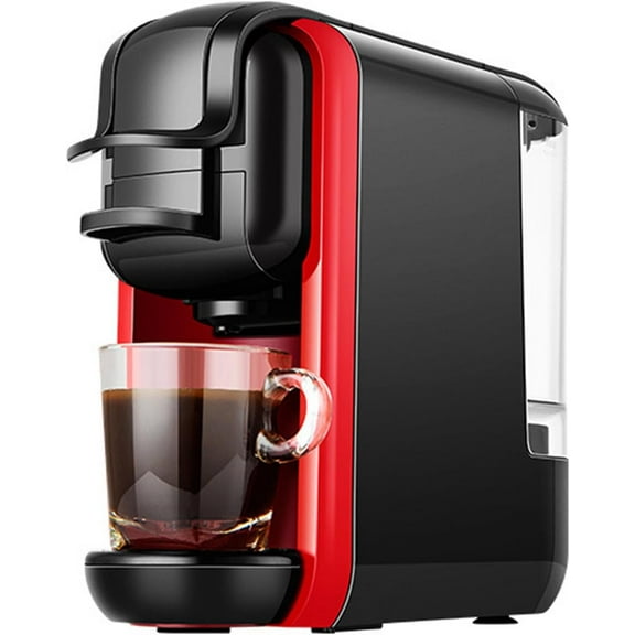 Capsule Coffee Machine, 5-in-1 Espresso Machine for Kcup*/NES*/DG*/Espresso Powder,19Bar Espresso Maker,1450W Fast Heat Coffee Machine