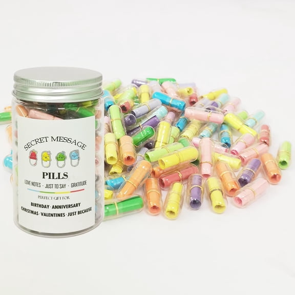 Capsule Message in a Bottle, Love Note Blank Pills Gift for Wife Girlfriend Husband Boyfriend Birthday Christmas Anniversary Valentine Day Long Distance Relationships Present