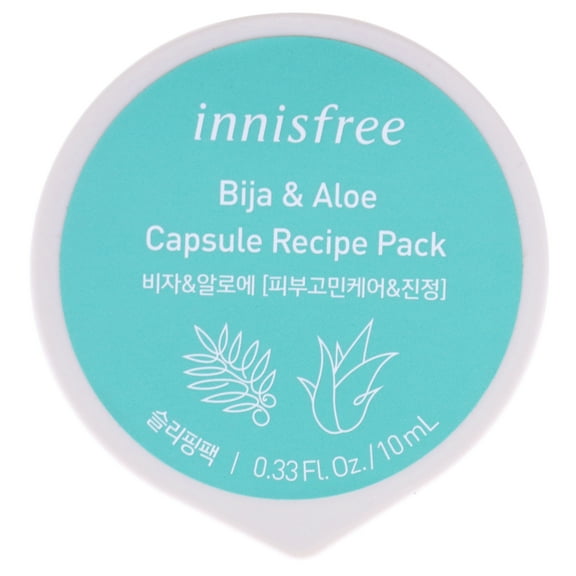 Capsule Recipe Pack Mask - Bija and Aloe by Innisfree for Unisex - 0.33 oz Mask