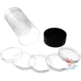 thumbnail image 1 of Capsule Tube & 15 Air-Tite X43.6mm Direct Fit Coin Capsules for Casino $10 Silver Strikes (Black Lid), 1 of 1