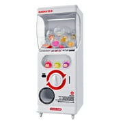 QCWQMYL Capsule Vend Machine Mini Toys for Kids & Adults Family Room 25 Cent Gumball Machine Plastic