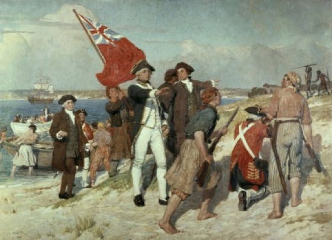 Capt Cook Landing at Botany Bay Emmanuel Phillips Fox (1865-1915 Australian) Canvas Art - Emmanuel Phillips Fox (18 x 24)