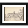thumbnail image 1 of Capt. Francis Grose 18x14 Black Ornate Wood Framed Double Matted Museum Art Print Titled - Binsey Church, Oxford (1775), 1 of 5