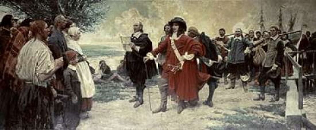Capt Philip Carteret Landing In New Jersey Canvas Art - Unknown (10 x 20)