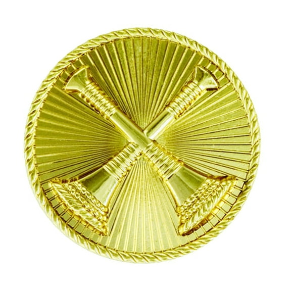 Captain, 2 Crossed Bugles, 2 Posts  Clutch Backs, Pairs, 15/16 High