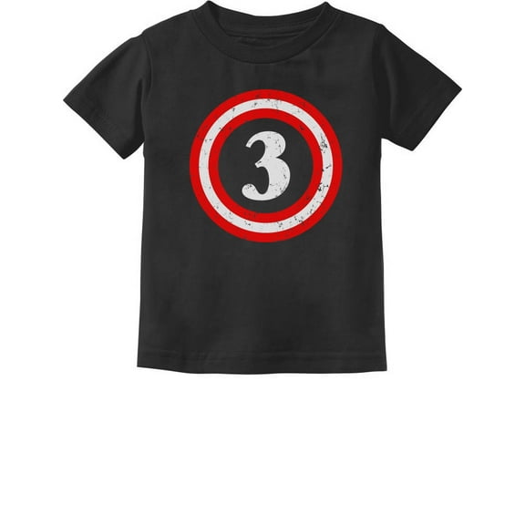 Captain 3rd Birthday Shirt Boy Third Outfit 3 Year Old Toddler Gift Party Shirts 12M Black