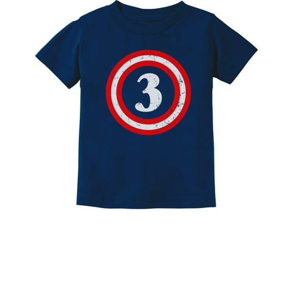 Captain 3rd Birthday Shirt Boy Third Outfit 3 Year Old Toddler Gift Party Shirts 18M Navy
