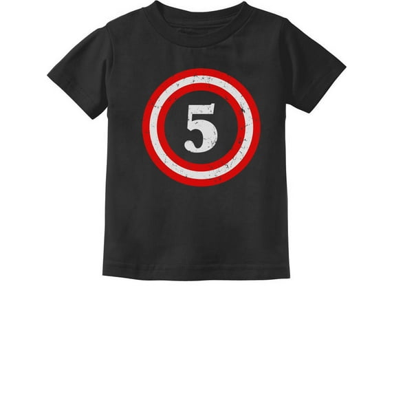 Captain 5th Birthday - Gift for Five Years Old Toddler Youth Kids T-Shirt Medium Black