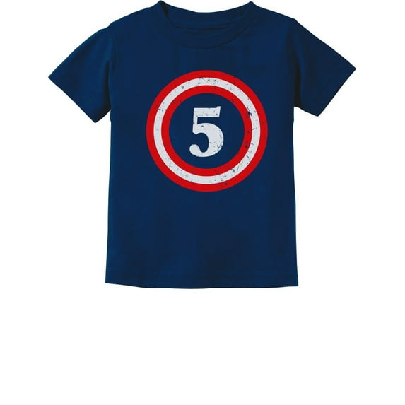 Captain 5th Birthday Shirt 5 Year Old Boy Birthday Gift Five Toddler Shirt 12M Navy
