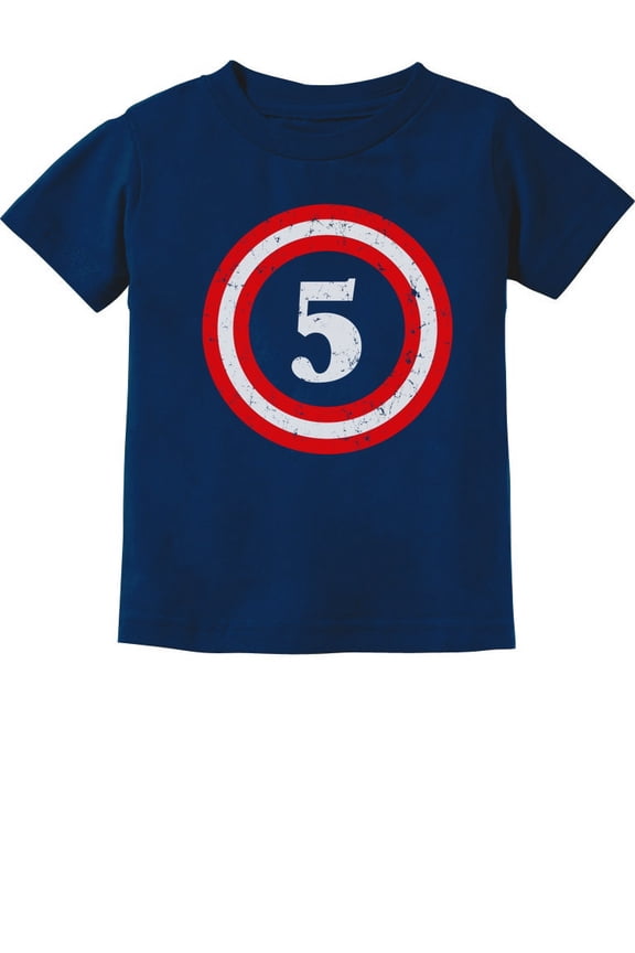 Captain 5th Birthday Shirt 5 Year Old Boy Birthday Gift Five Toddler Shirt 12M Navy