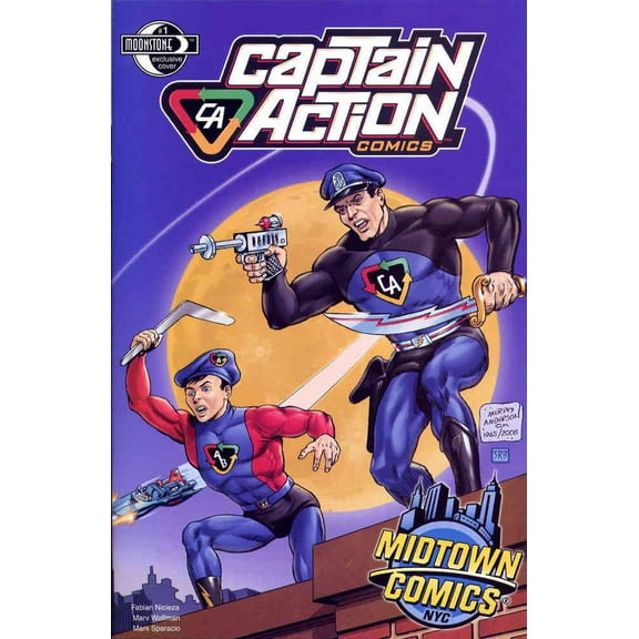 Captain Action Comics #1 (Midtown variant) VF ; Moonstone Comic Book