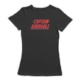 thumbnail image 1 of "Captain Adorable" Across Chest Red Quote Women T-Shirt, Female XX-Large, 1 of 4