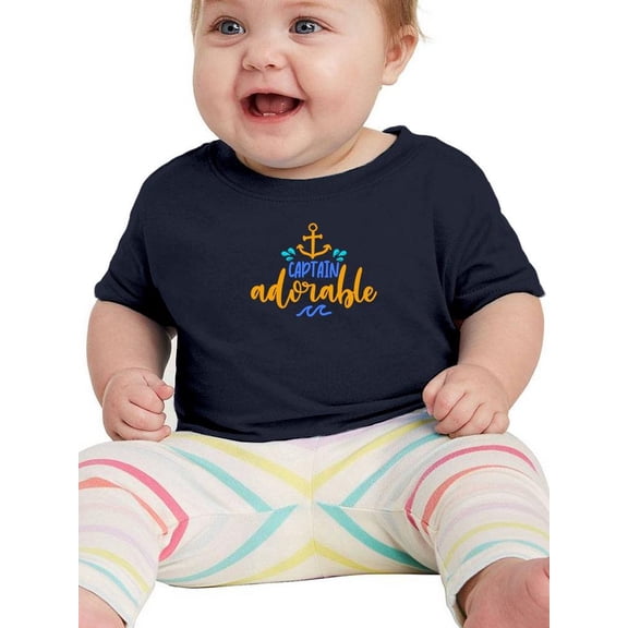 Captain Adorable Text T-Shirt Infant -Image by Shutterstock,  12 Months