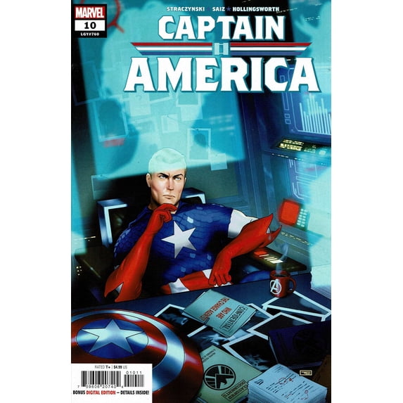 Captain America (11th Series) #10 VF ; Marvel Comic Book