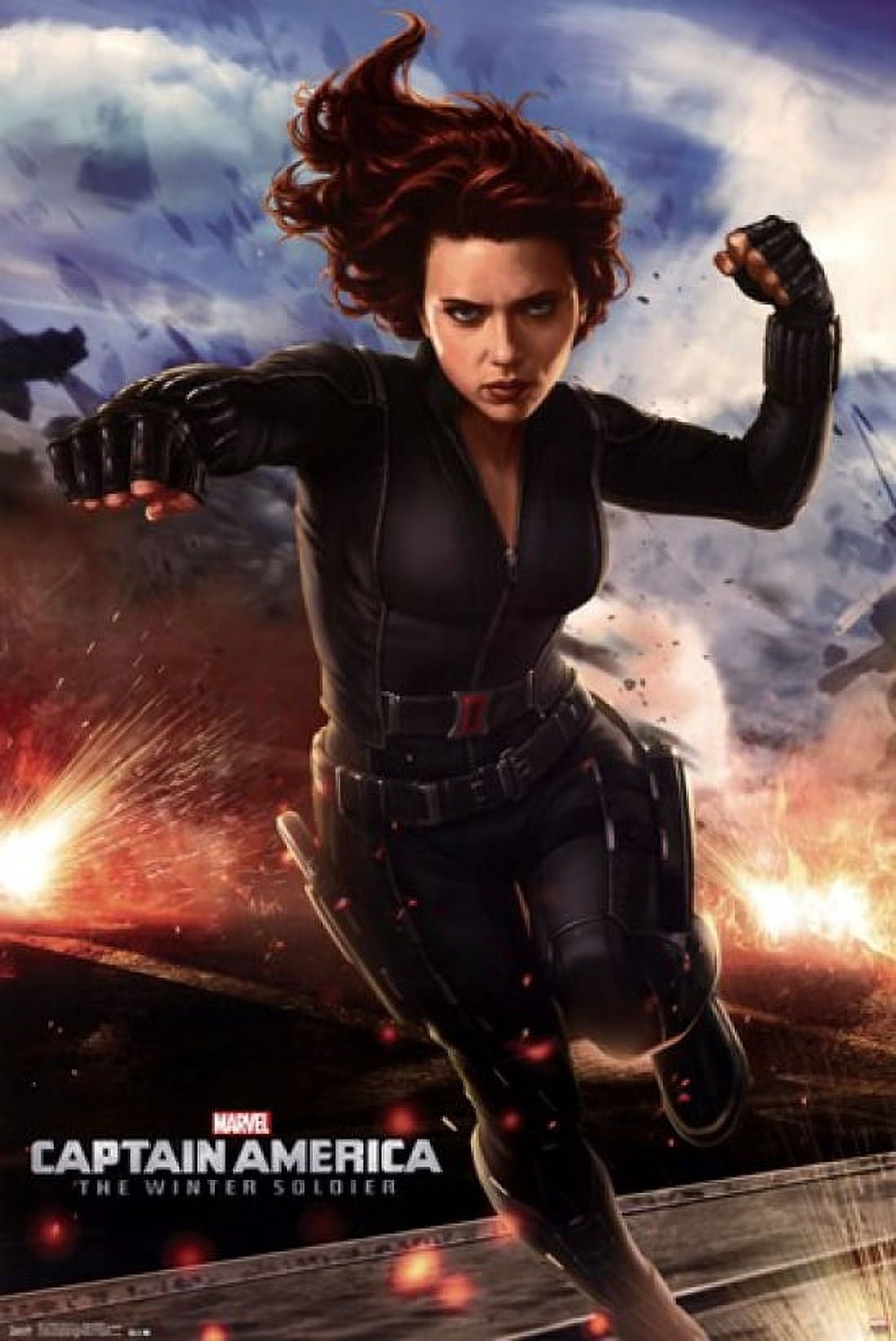 Captain America 2 The Winter Soldier - Black Widow Laminated Poster ...