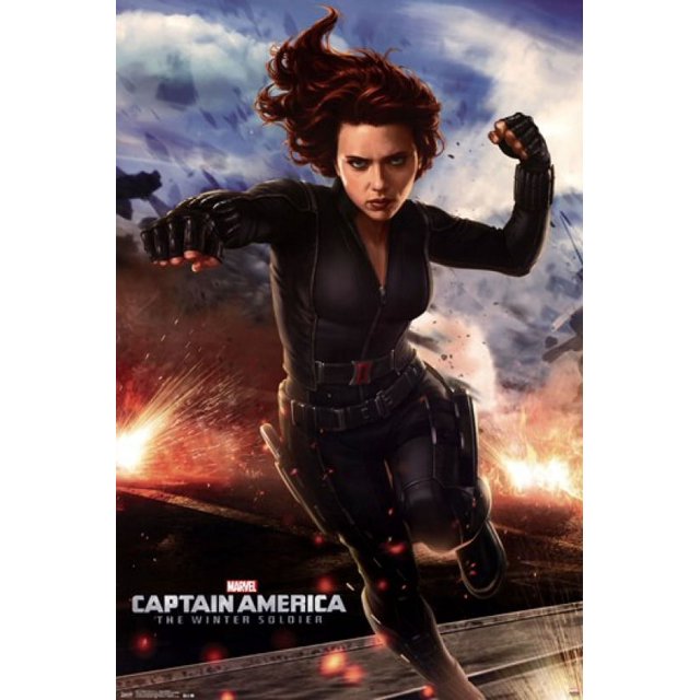 Captain America 2 The Winter Soldier - Black Widow Laminated Poster ...