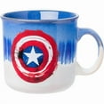 thumbnail image 1 of Captain America 893923 20 oz Logo Jumbo Reactive Glaze Ceramic Camper Mug, 1 of 1
