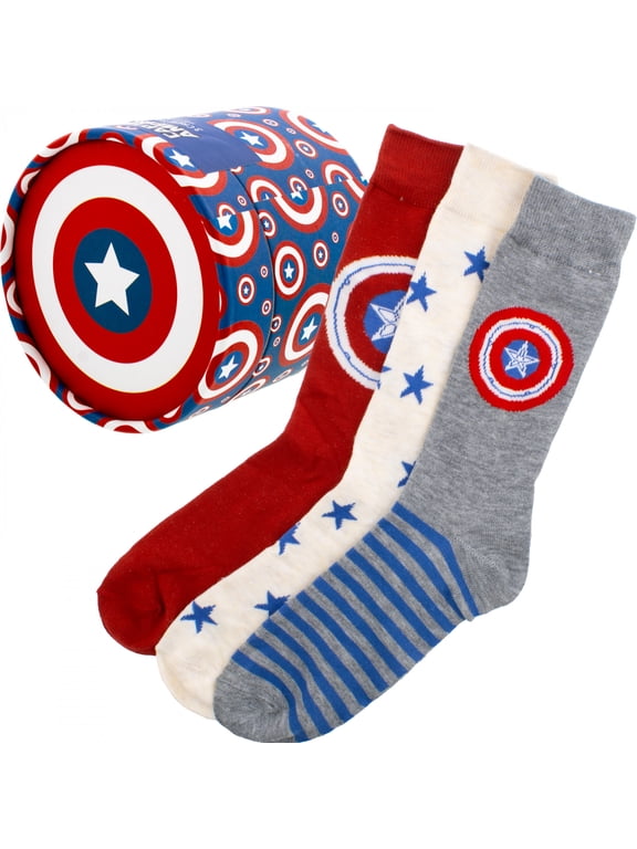3-Pair Crew Socks in Shield Tin