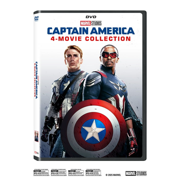 Free Shipping! Disney Captain America 4-Movie Action Adventure