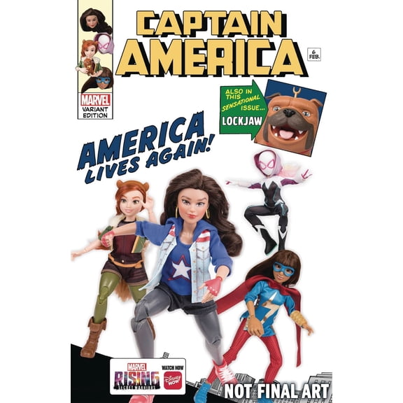 Captain America #6 Marvel Rising Action Doll Homage Var Marvel Comics Comic Book