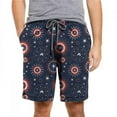 thumbnail image 1 of Captain America 855464-medium-32 Captain America Shield Pattern Mens Pajama Jam Shorts - Medium - 32-34, 1 of 1
