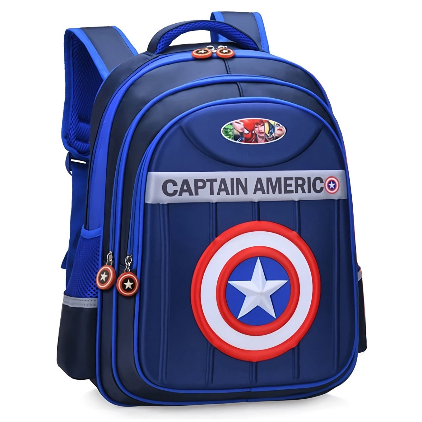 Captain America Backpack 3D Cartoon Backpacks Kids School Backpack Superhero Steve Rogers Captain America s Shield School Bag Students Bookbag for Boys Girls Walmart