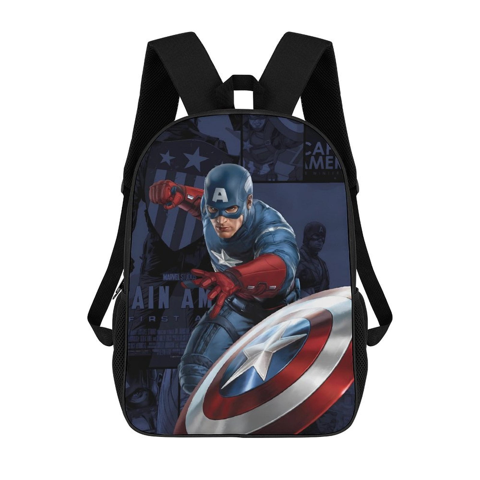 Marvel Captain America Sackapack – Blaue Umhängetasche Ca. 45x35 Cm, Mit Schultergurt & Tunnelzug-Verschluss