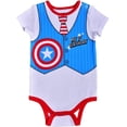 thumbnail image 1 of Captain America Boys Single Birthday Onesie, Infant, 1 of 2