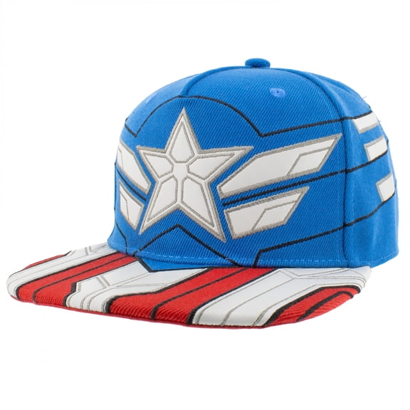 Captain America Sam Wilson Character Armor Snapback Hat