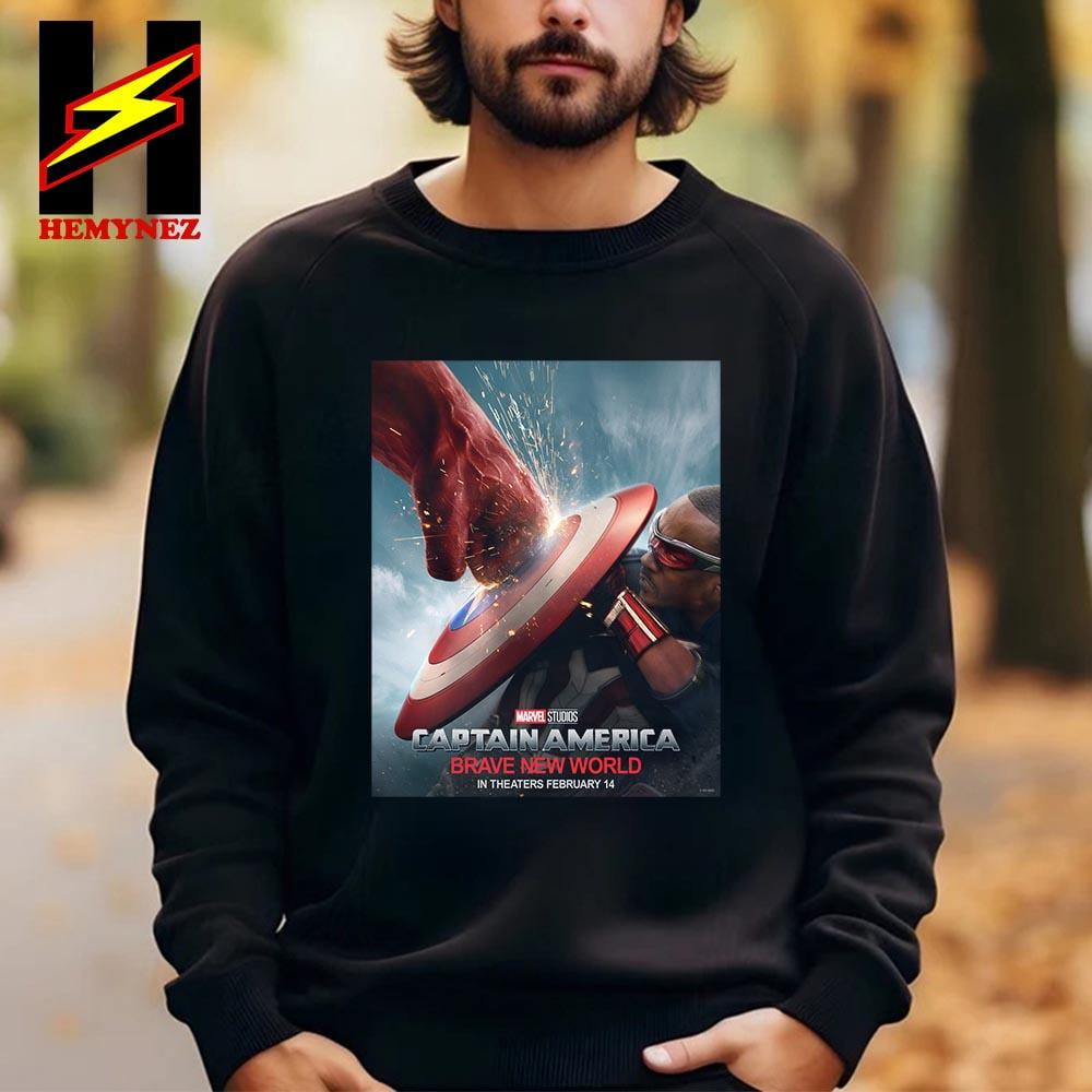 Captain America Brave New World Of Studios In Theaters February 14Th 2025 Shirt, Size 4Xl, Tee