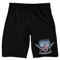 thumbnail image 1 of Captain America Brave New World Shield & Wings Adult Black Sleep Pajama Shorts
-Small, 1 of 5